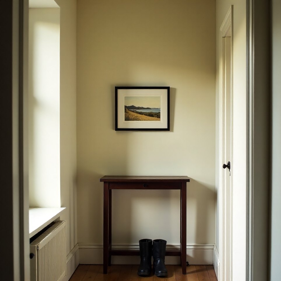 The expensive one — a painting that hangs in the hallway as a reminder