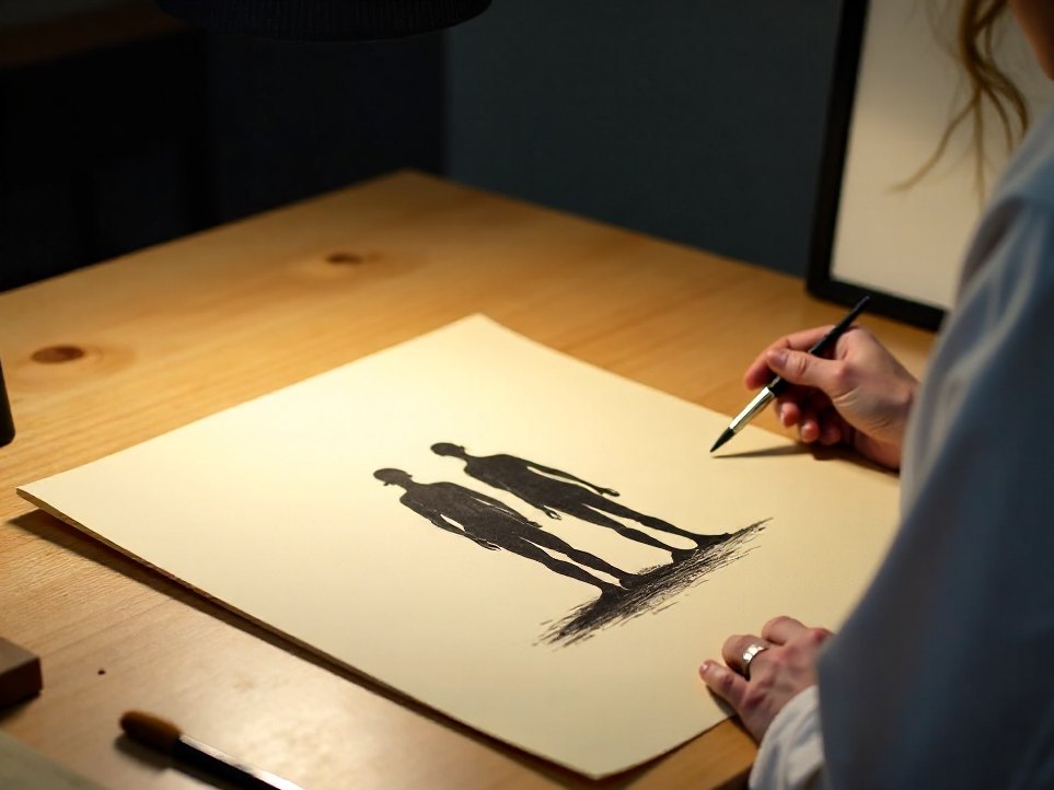 Untitled (Two Figures) — charcoal, undated, in conservation