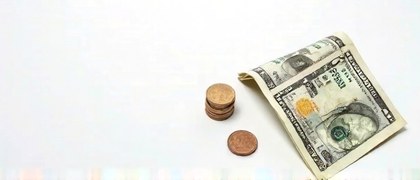 Stacked coins or bills forming a buffer visual