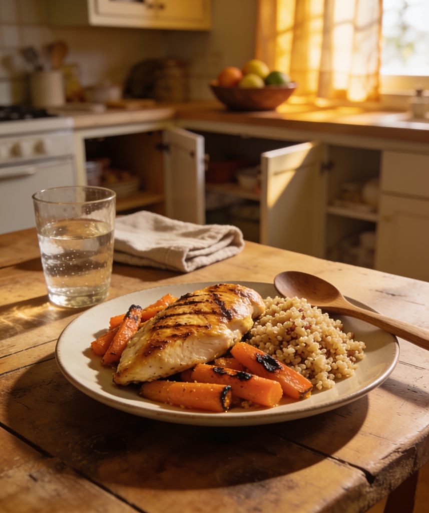 Tuesday night dinner plated up