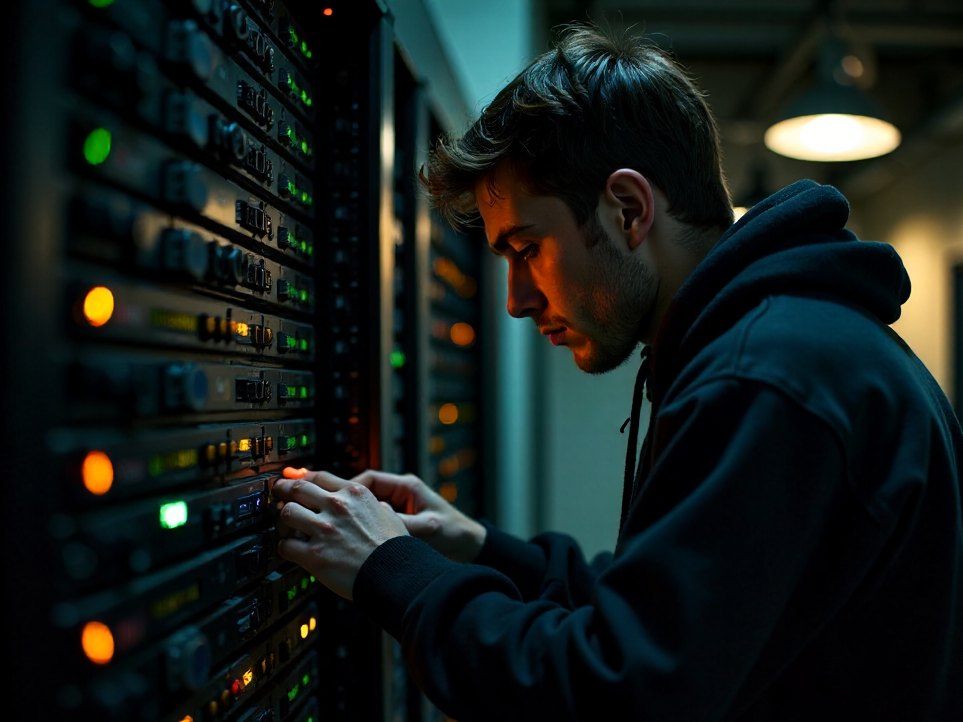 Late-night emergency stabilization at the server rack